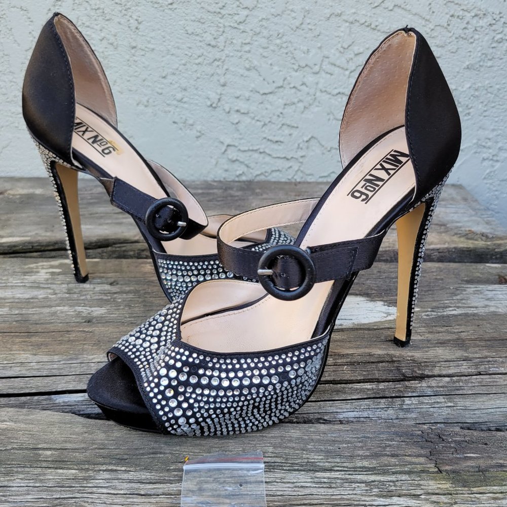 Satin & Crystal Heels
